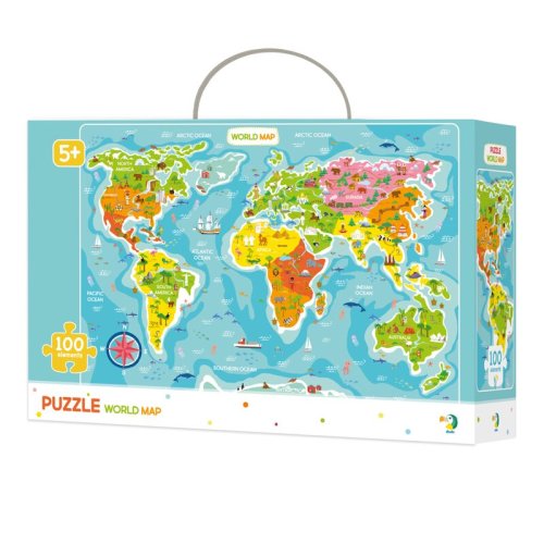 Dodo - puzzle - continentele lumii (100 piese)