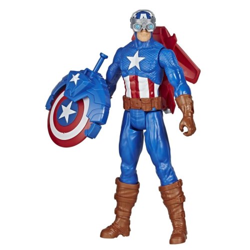 Hasbro - figurina supererou titan hero blast gear : captain america , avengers , 30 cm
