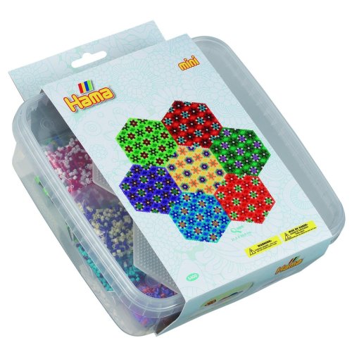 Malte Haaning Plastic A/s Hexagon - 10500 margele hama mini in cutie de plastic