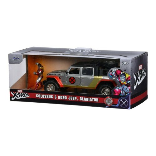 Simba Jada marvel set masinuta metalica jeep gladiator scara 1:32 si figurina din metal colossus