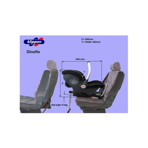 Klippan - scaun auto dinofix 0-13 kg black/grey + baza isofix