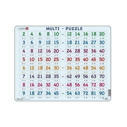 Larsen - puzzle maxi inmultiri cu acelasi numar, orientare tip vedere, 80 de piese,