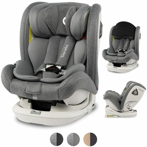 Lionelo - scaun auto bastiaan rwf pozitie de somn, protectie laterala, rotire 360 grade, 0-36 kg, cu isofix, gri