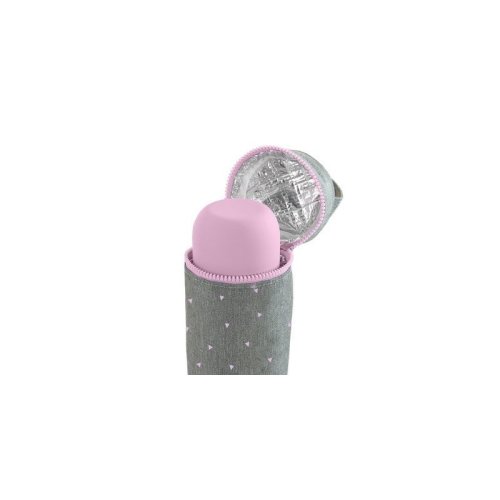 Miniland baby - geanta izoterma thermibag silky 500 ml, rose