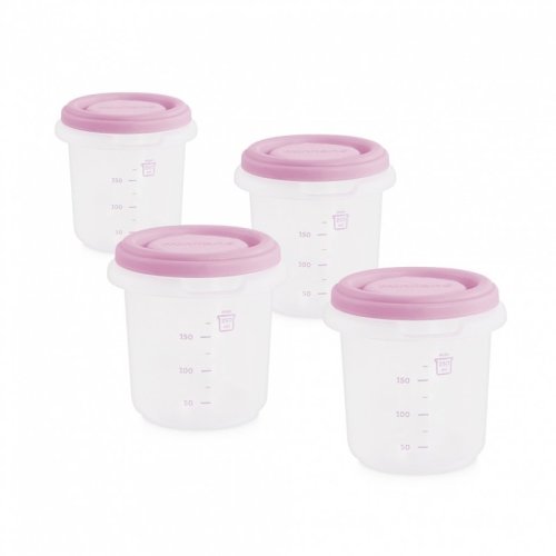 Miniland baby - set 4 recipiente 0.25l, roz