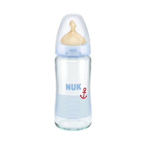 Nuk - nuk - biberon first choice plus sticla 240 ml tetina latex m 0-6 luni bleu
