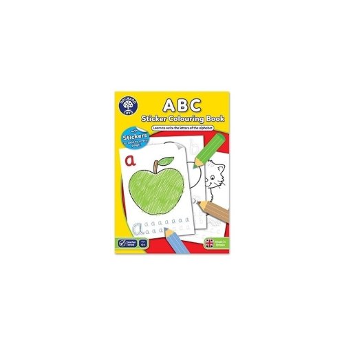 Orchard toys - carte de colorat cu activitati in limba engleza si abtibilduri abc