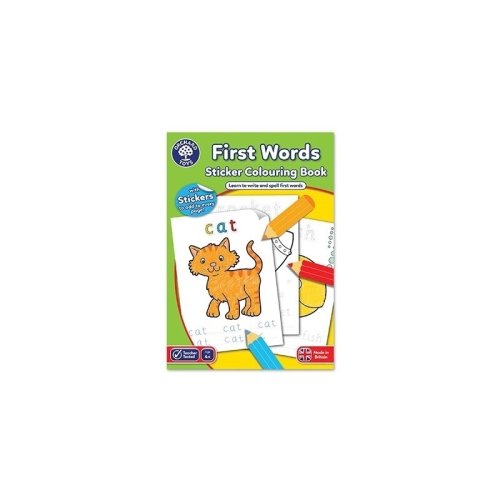 Orchard toys - carte de colorat cu activitati in limba engleza si abtibilduri primele cuvinte first words