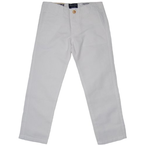 Pantaloni albi din in (3527), 5 ani / 110 cm
