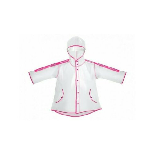 Perletti - pelerina tip poncho semitransparent cu margini roz pentru fetite