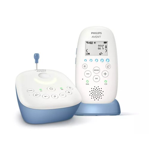 Philips avent - interfon bebelusi, fara interferente, cu proiector de lumina, cu tehnologie dect, cu melodii, pana la 24h capacitate de functionare, 0 luni+, alb