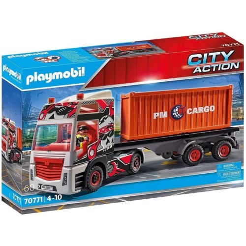 Playmobil - camion , city action , cu container de marfa