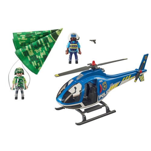 Playmobil - elicopter de politie cu parasutist city action