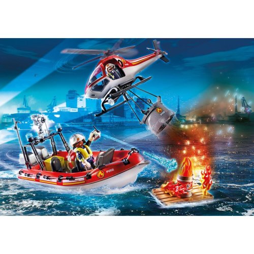 Playmobil - set de constructie misiunea de salvare a pompierilor city action