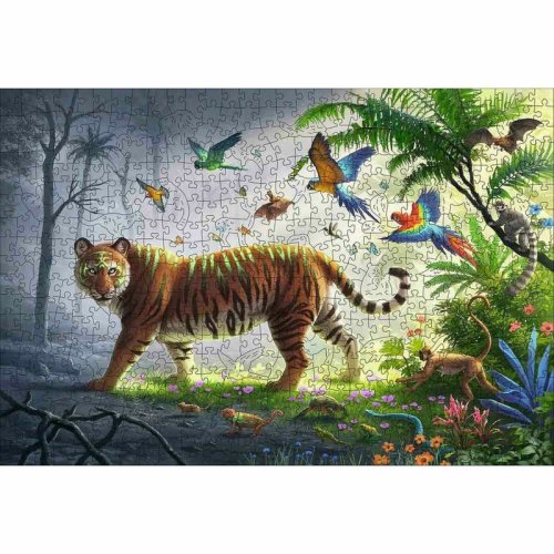 Ravensburger Puzzle lemn tigru, 500 piese