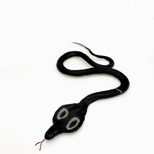 Sarpe cobra neagra pui figurina 85 cm