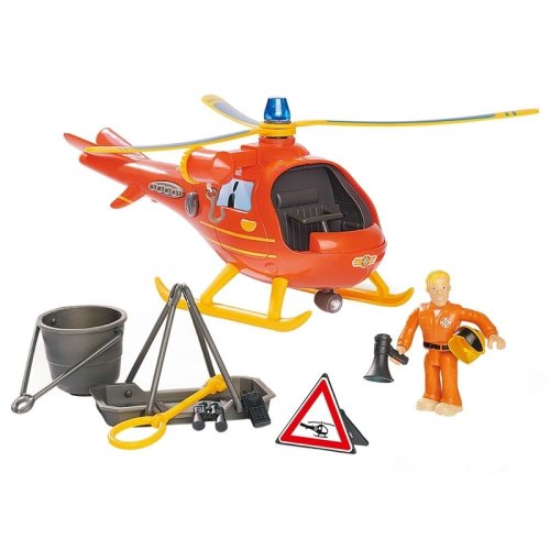 Simba - elicopter electric fireman sam wallaby cu figurina tom