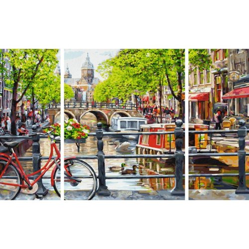 Simba - pictura pe numere amsterdam olanda , schipper , 3 tablouri, multicolor