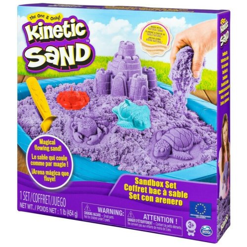 Spin master - nisip kinetic set complet , 454 grame, violet
