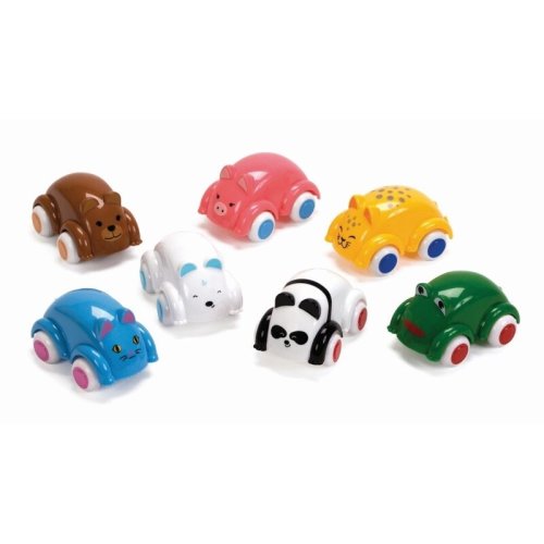 Vikingtoys - set 4 masinute animale, cute cars