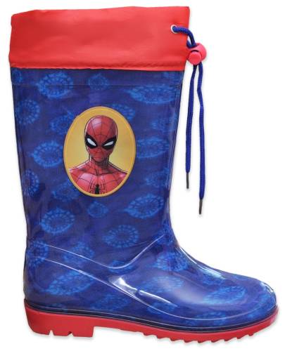 Cizme de ploaie pentru baieti cu imprimeu Spiderman, blue
