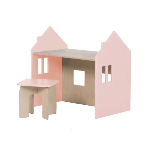 Hmc Set birou si scaunel home concept, roz