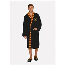 Halat Harry Potter hogwarts mens black fleece robe with scarf detail no hood