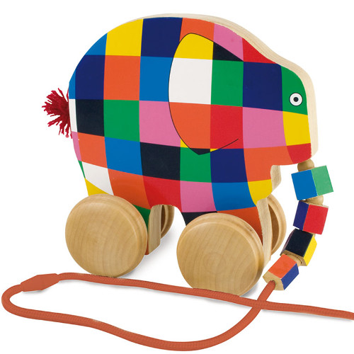 Rainbow Design Elmer - jucarie din lemn cu roti 14cm