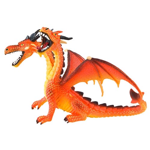 Bullyland Figurina dragon orange cu 2 capete