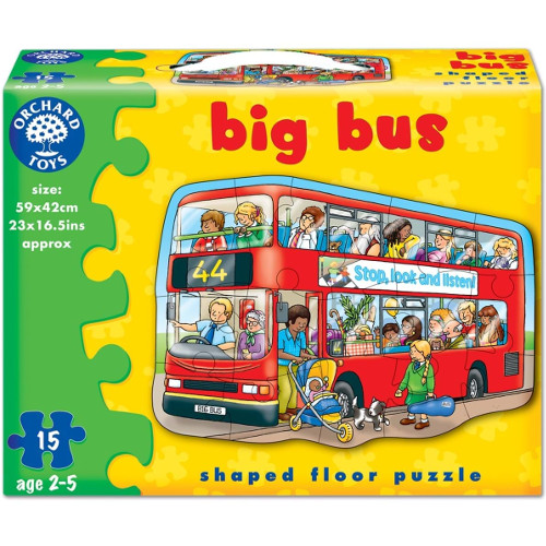 Orchard Toys Puzzle de podea autobuzul 15 piese