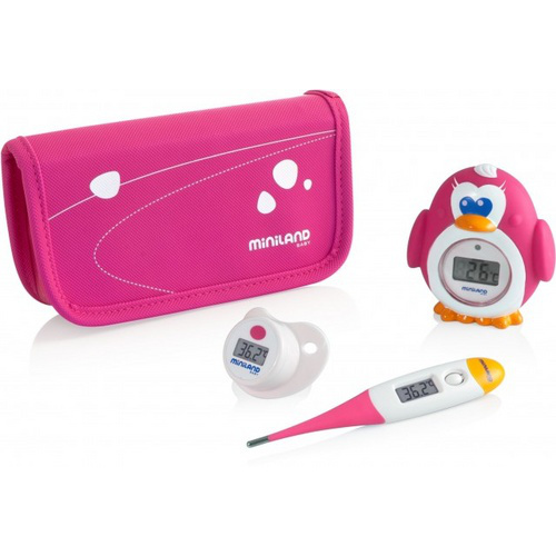 Miniland Baby Set termometre thermokit roz