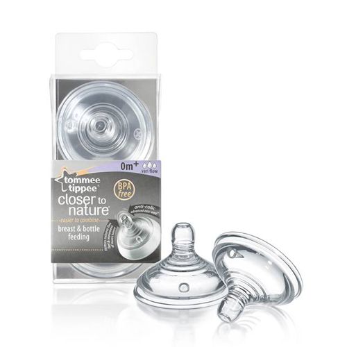 Tommee Tippee Tetina closer to nature flux variabil 2 bucati 0+