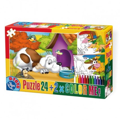 D-toys Puzzle 24 color me animale