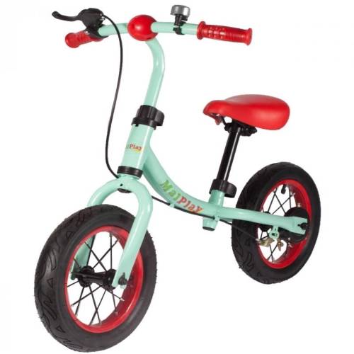 Bicicleta fara pedale malplay pentru copii cu roti pneumatice si frana de mana