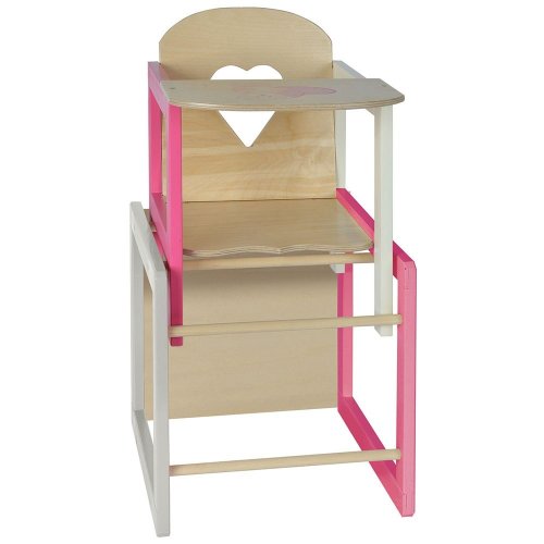 Scaun de masa transformabil pentru papusi eichhorn doll's highchair with table