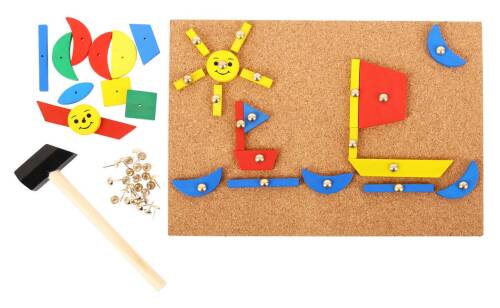 Set de creatie - forme din lemn, bigjigs toys