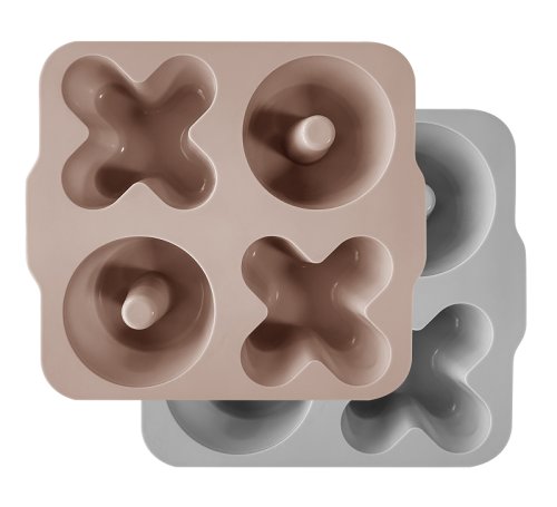 Set recipiente de gatit minikoioi, 100% premium silicon – bubble beige / powder grey