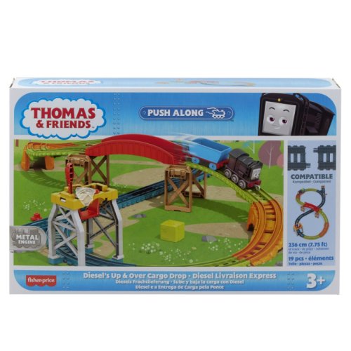 Thomas - Thomas Thomas set de joaca cu locomotiva push along diesel si accesorii