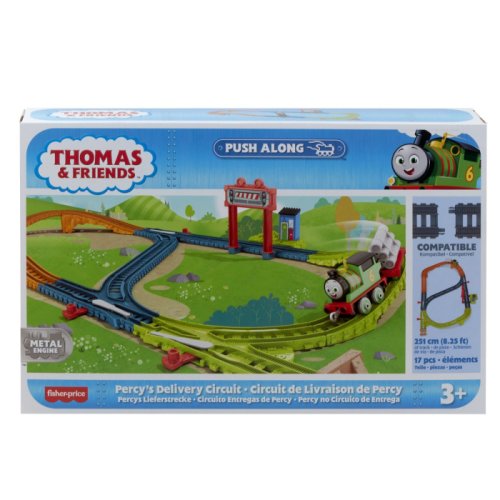 Thomas - Thomas Thomas set de joaca cu locomotiva push along percy si accesorii
