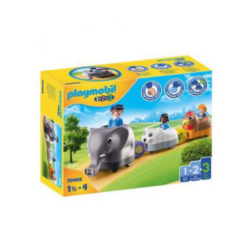Playmobil 1.2.3 tren cu animalute