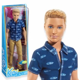 Barbie papusa baiat ken in camasa albastra