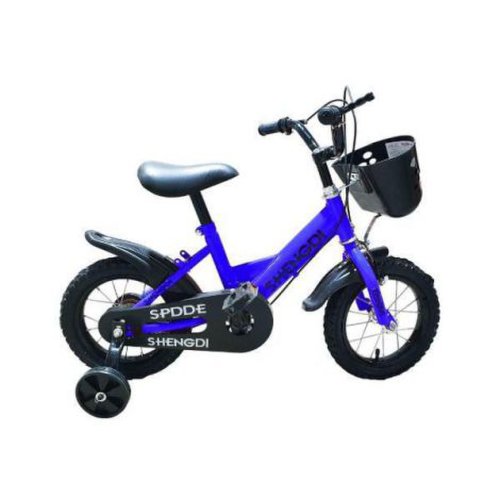 China Bicicleta copii albastra cu pedale si roti ajutatoare 12 inch