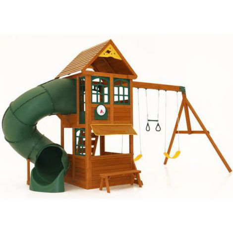 Complex de joaca din lemn pentru copii forest ridge kidkraft