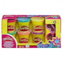 Hasbro Playdoh pachet 6 cutii cu sclipici hba5417
