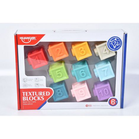 Set 10 cuburi soft cu cifre si culori diferite