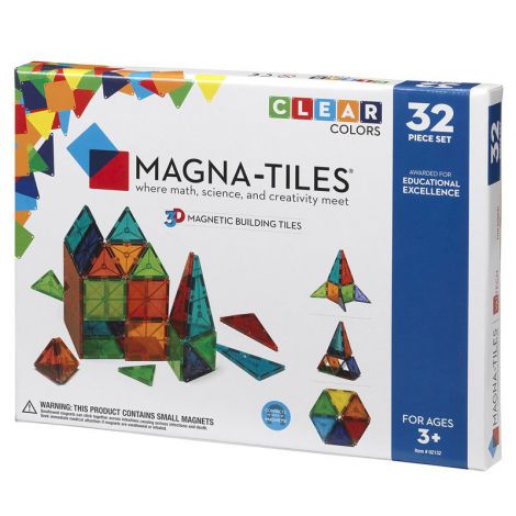 Set de constructie-magna-tiles clear colors set magnetic