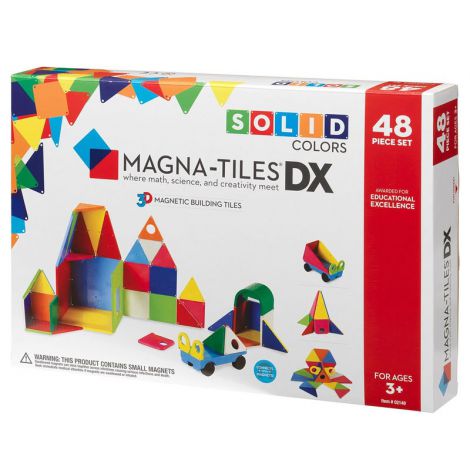 Set de constructie-magna-tiles solid colors set magnetic