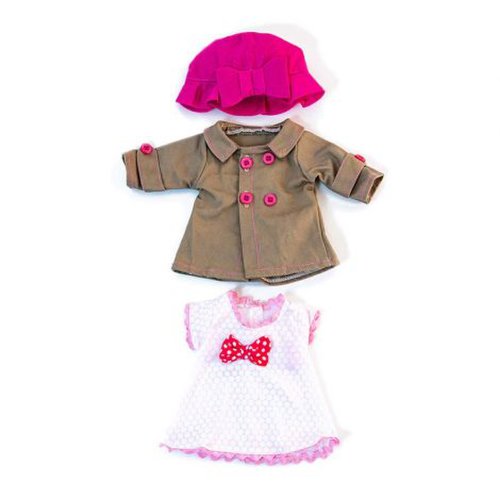 Miniland Set imbracaminte vreme temperata pentru papusa fetita 32 cm
