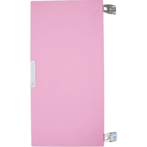 Usa medie pentru dulap quadro, inchidere lenta, culoare roz deschis