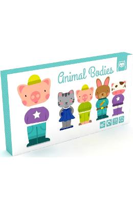 Animal Bodies. Puzzle magnetic 12 piese - Animalute
